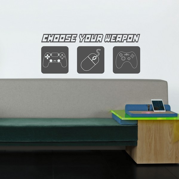 Exemple de stickers muraux: Choose your weapon